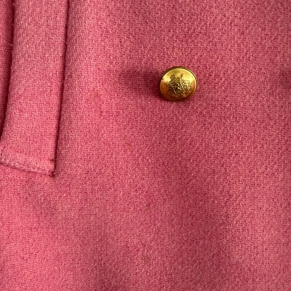 J. Crew Stadium Cloth by Nello Gori Pink Peacoat - Picture 4 of 9